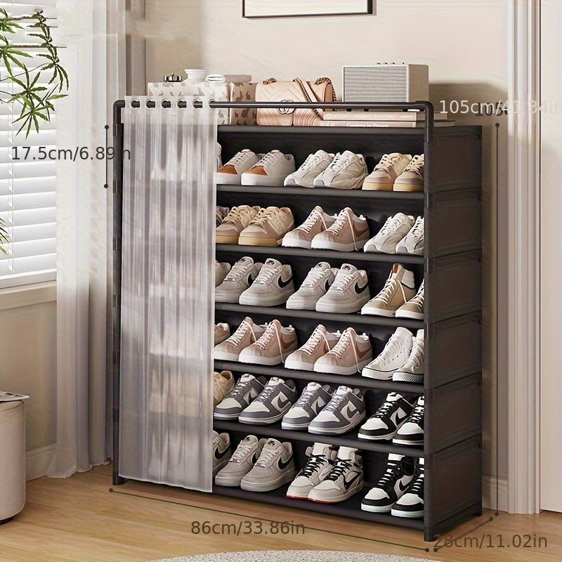 Foldable shoe rack with dust protection 4–7 levels | Bowlift