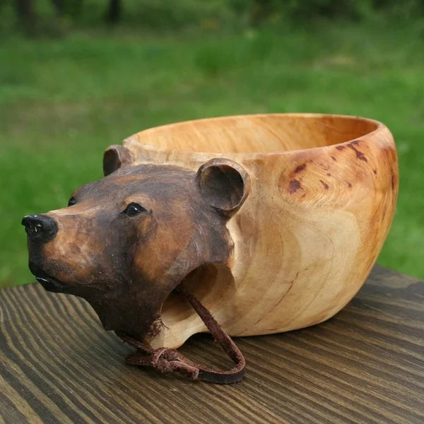 BowLift | Wooden Cup - WildSip - Handmade Animal Design - Adventurous Hydration