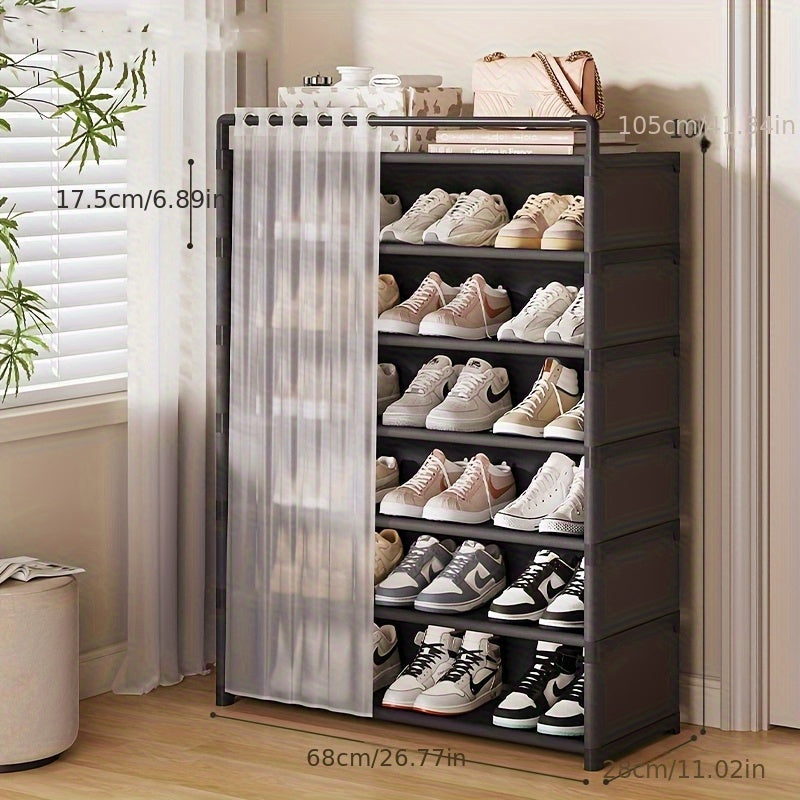 Foldable shoe rack with dust protection 4–7 levels | Bowlift