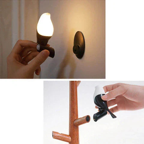 BowLift | BrightOak Elegance - Smart wooden table lamp with motion sensor