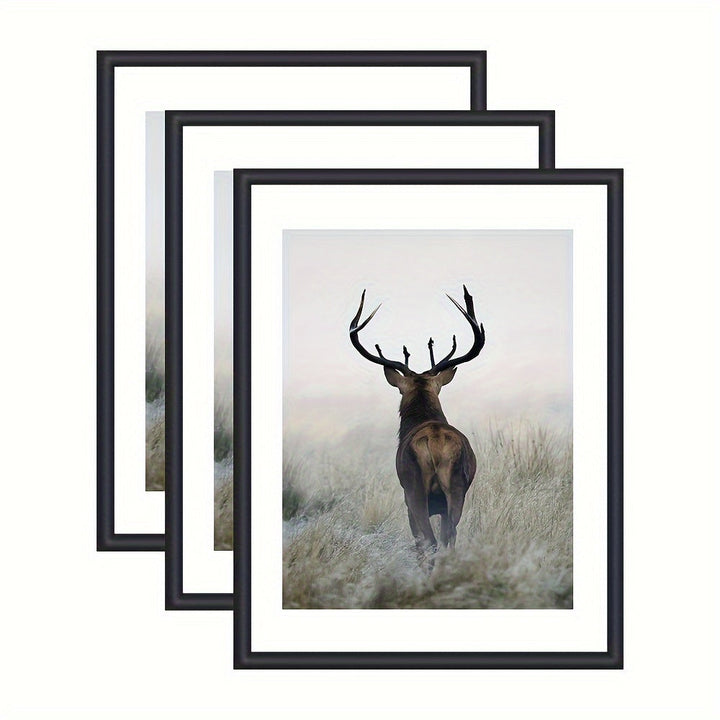GalleryFrame – Set of 3 Black Photo Frames for Walls and Tables Bowlift