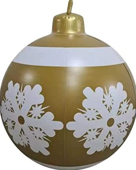 BowLift | Inflatable Christmas Ball Outdoor Decoration 60cm – Weather Resistant PVC Christmas Decoration
