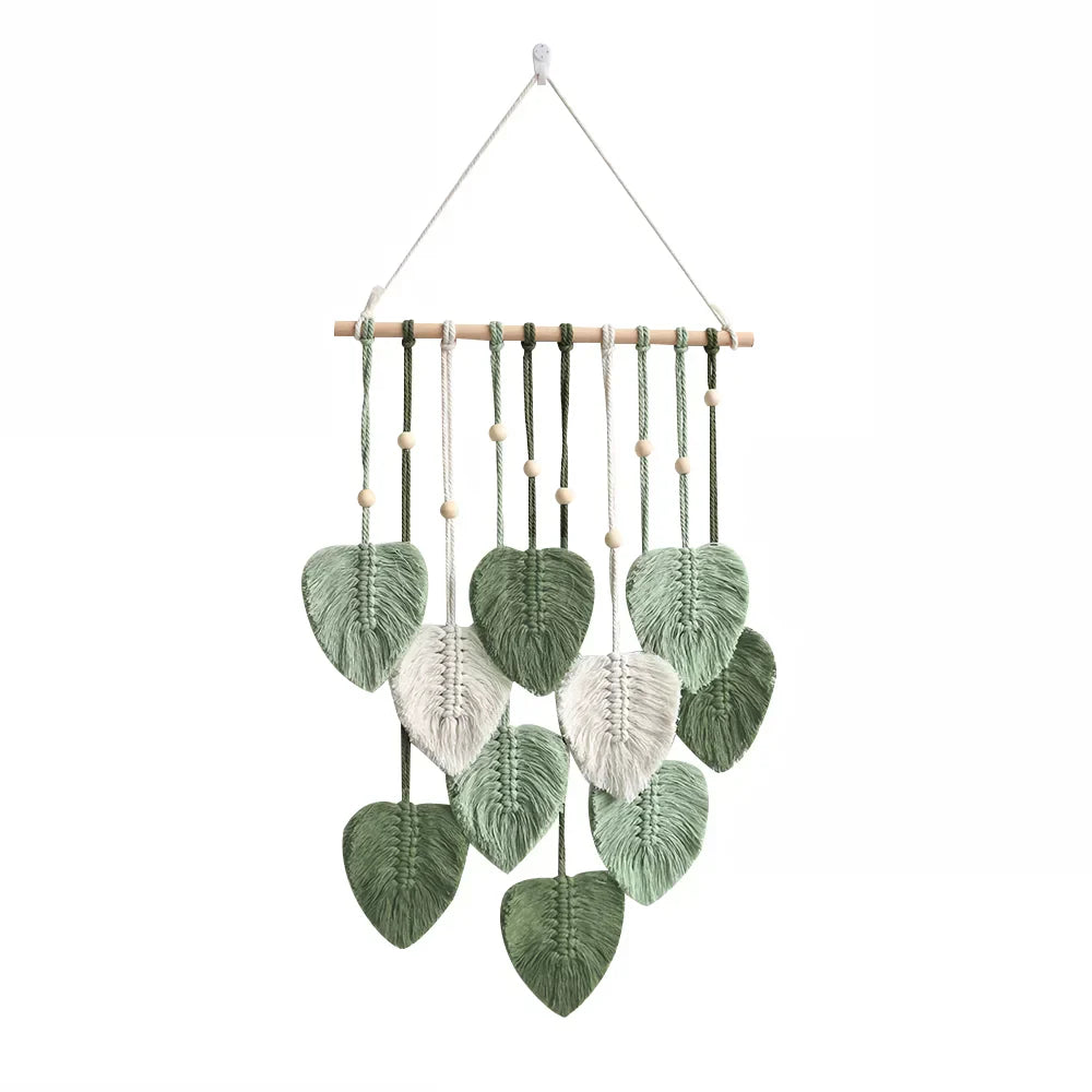 BowLift | Handwoven Cotton Rope Leaf Wall Hanging Tapestry