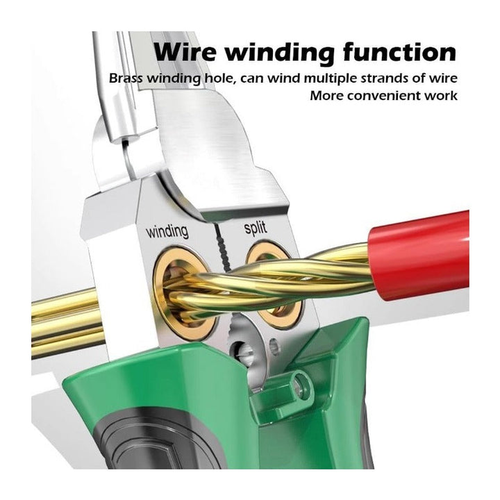 BowLift | 8-in-1 Wire Stripping Tool with Built-In Voltage Detector – Cut, Twist, Test, and Strip in One