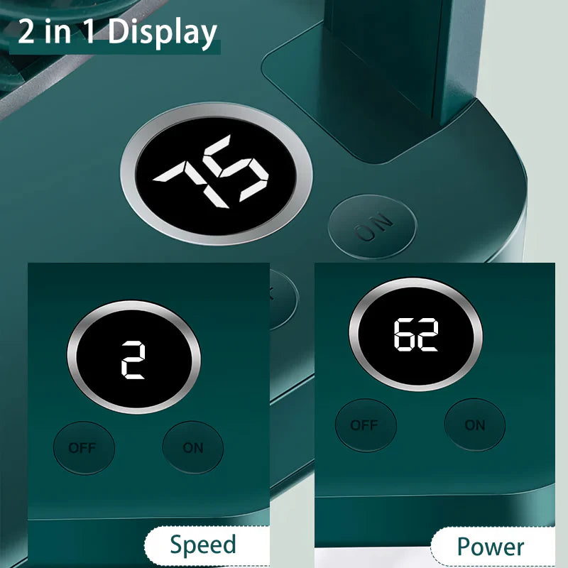 Compact Rechargeable USB Desk Fan for Home, Office, and Outdoors | Bowlift