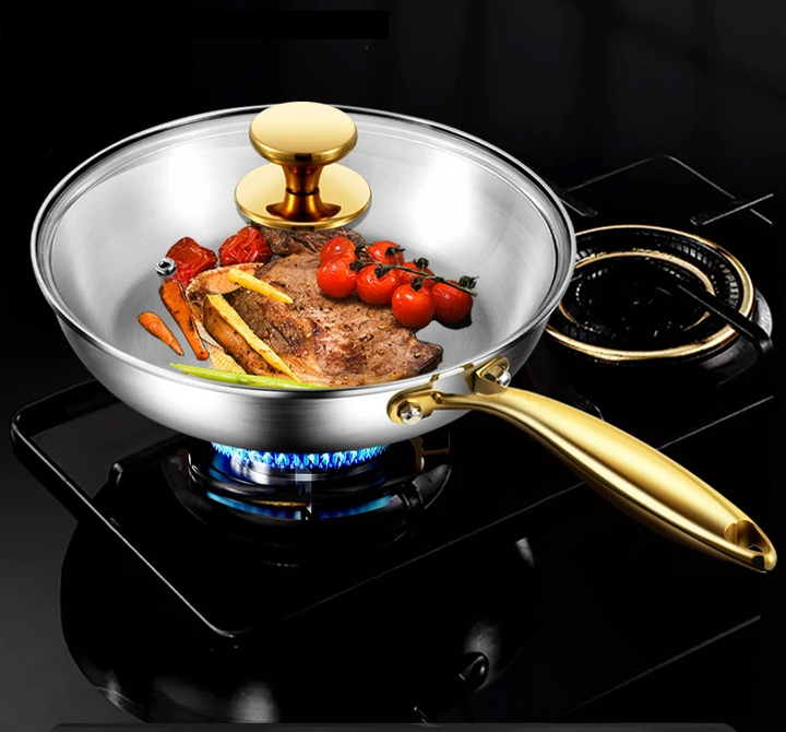 ChefSteel – Professional Stainless Steel Frying Pan for Gas & Induction Bowlift