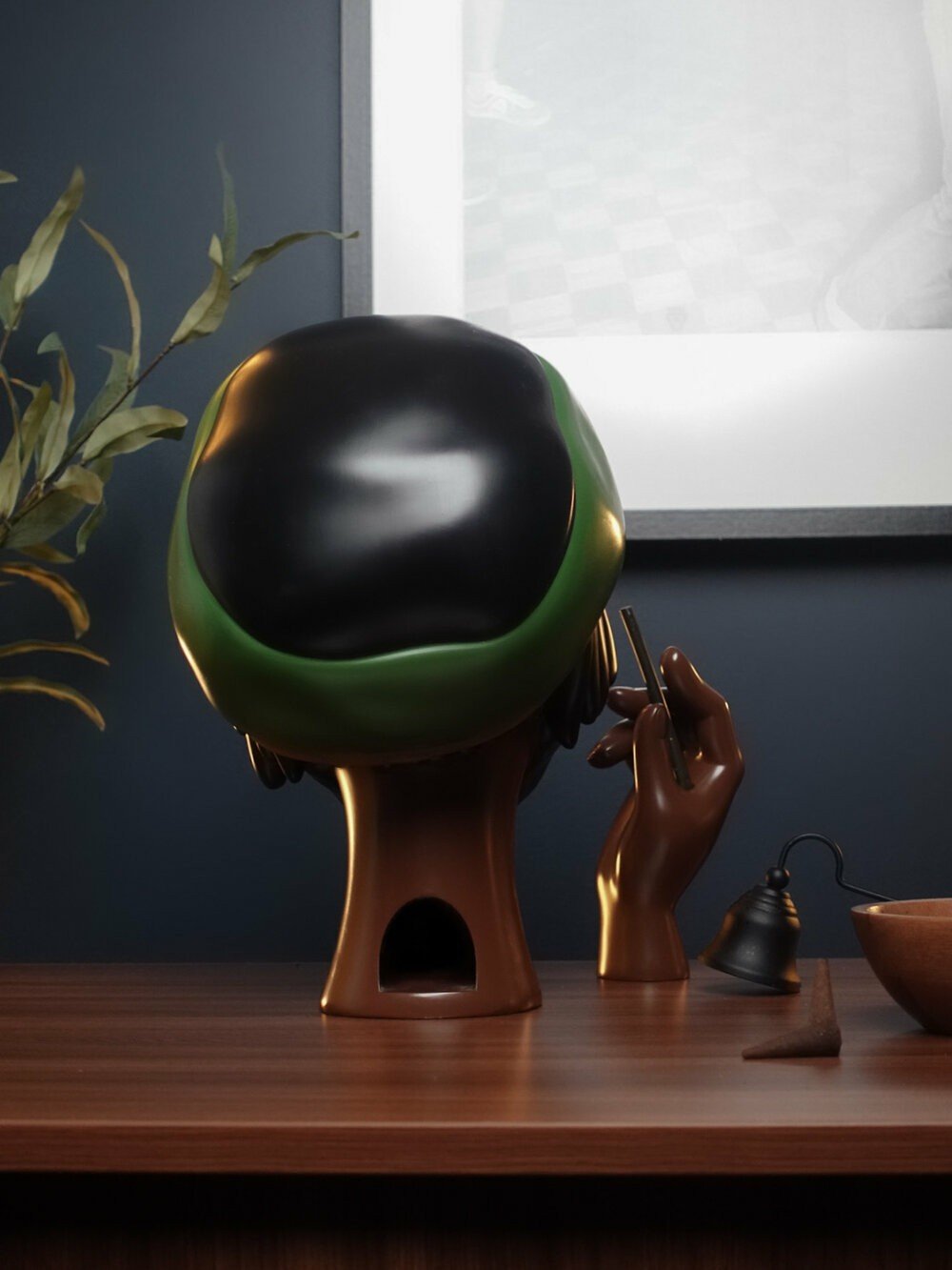 BowLift | Incense Burner Statue | Artistic Resin Design | Backflow Smoke Effect | 7.8 in