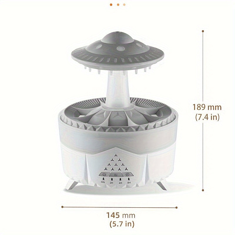BowLift | Relaxing Raindrop Aromatherapy Essential Oil Diffuser - LED Light & Humidifier