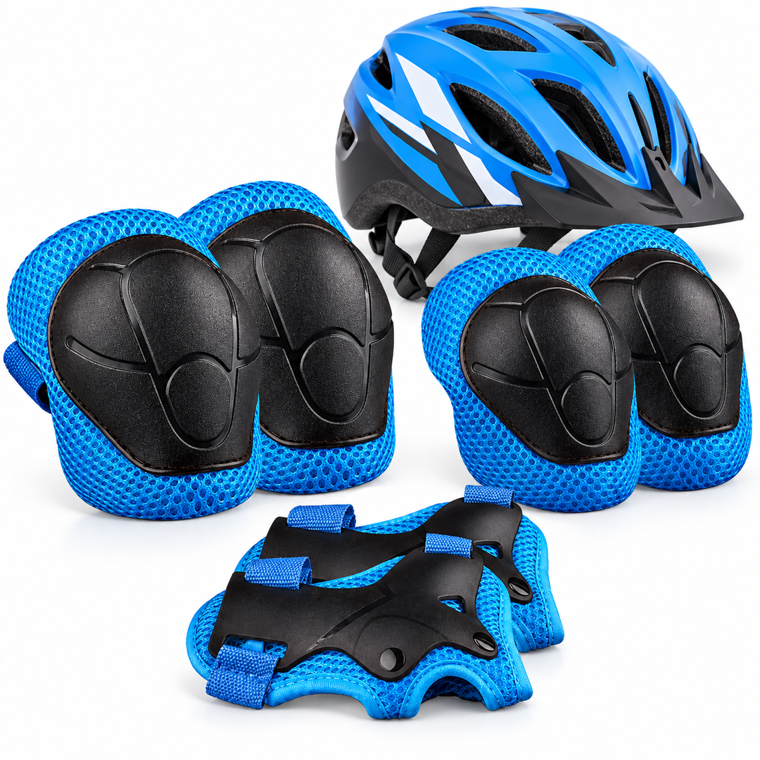 Protective Skate Pad Set with Breathable Mesh Knee Elbow Wrist Guards Bowlift