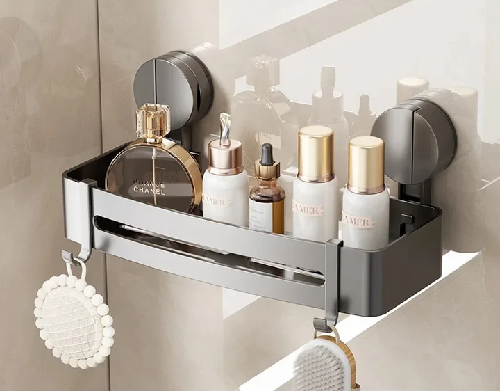 AquaGrip – Luxury Suction Cup Bath Shelf without Drilling Bowlift