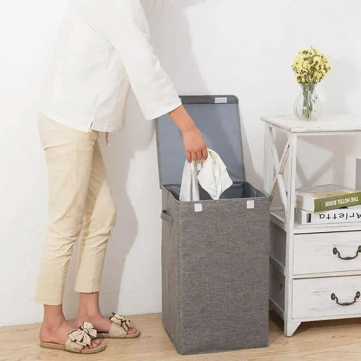 BowLift | Foldable Laundry Hamper with Lid – Large Capacity