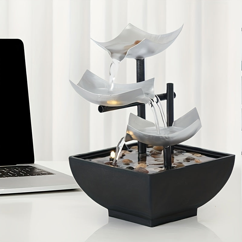 BowLift | LeafFlow – Elegant Indoor Fountain with Leaf Design and Gentle Water Flow