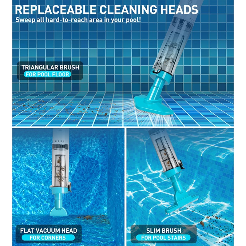 BowLift | US Standard - 3in1Cordless Rechargeable Powerful Motor Swimming Pool Vacuum Cleaner