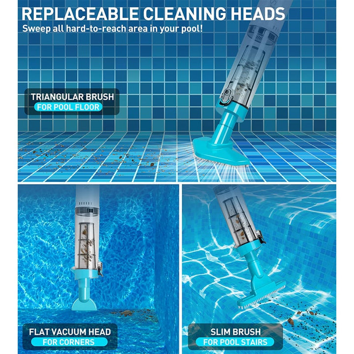BowLift | US Standard - 3in1Cordless Rechargeable Powerful Motor Swimming Pool Vacuum Cleaner