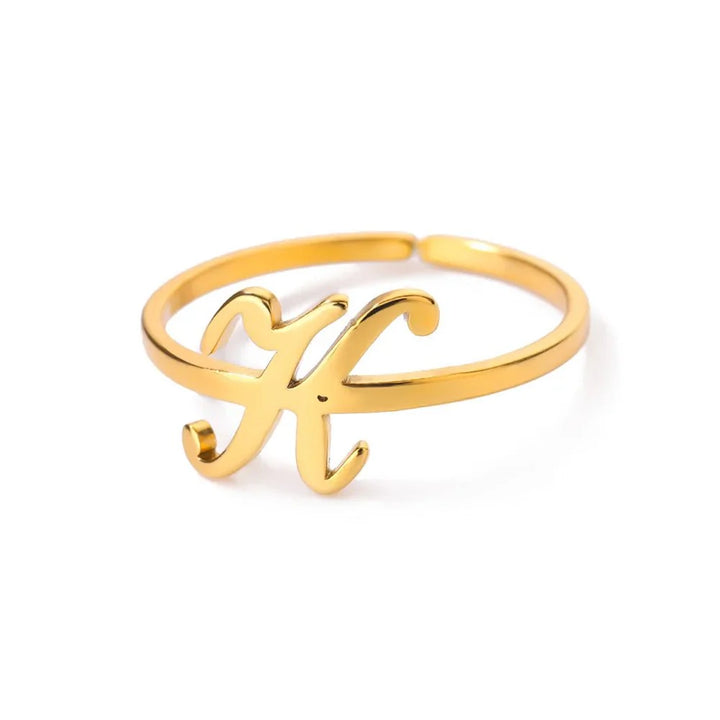 BowLift | Dainty Adjustable Classy Letter Initial Rings
