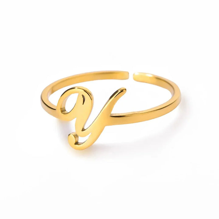 BowLift | Dainty Adjustable Classy Letter Initial Rings