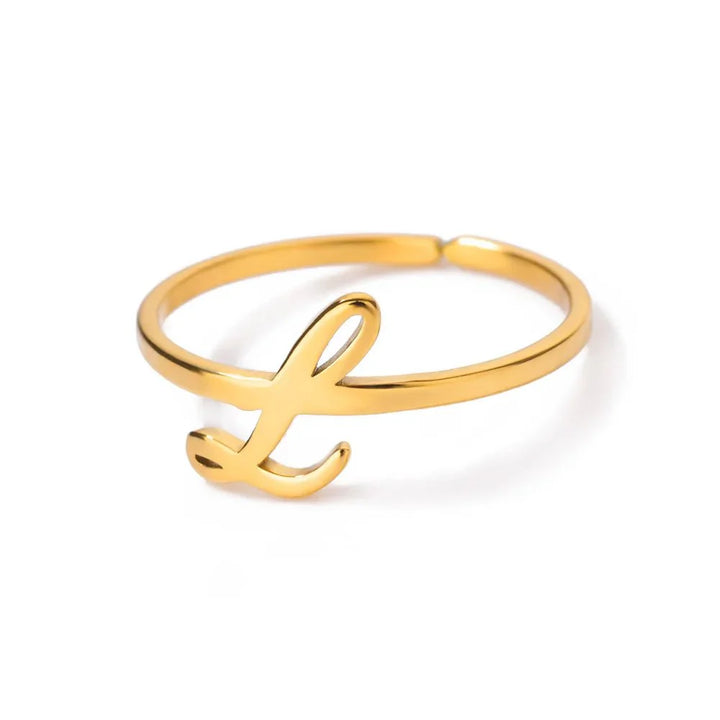BowLift | Dainty Adjustable Classy Letter Initial Rings