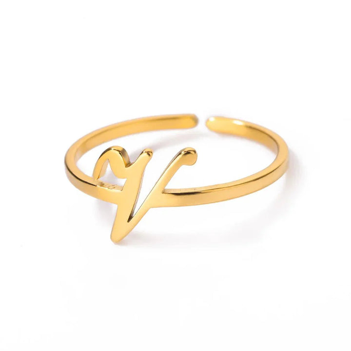 BowLift | Dainty Adjustable Classy Letter Initial Rings