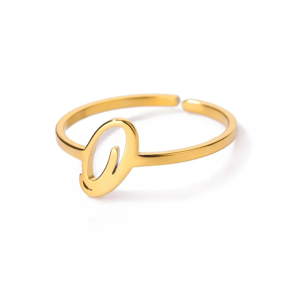 BowLift | Dainty Adjustable Classy Letter Initial Rings
