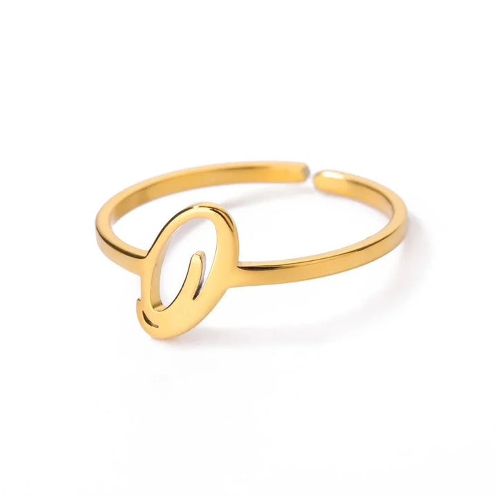 BowLift | Dainty Adjustable Classy Letter Initial Rings