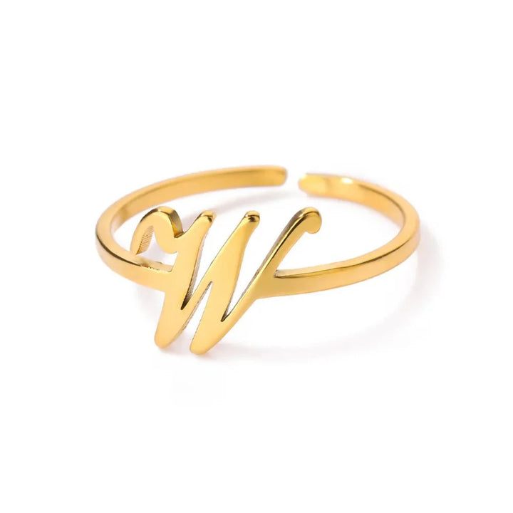 BowLift | Dainty Adjustable Classy Letter Initial Rings