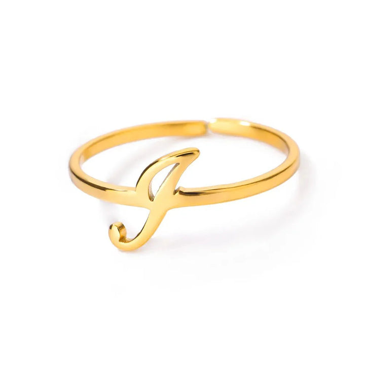 BowLift | Dainty Adjustable Classy Letter Initial Rings