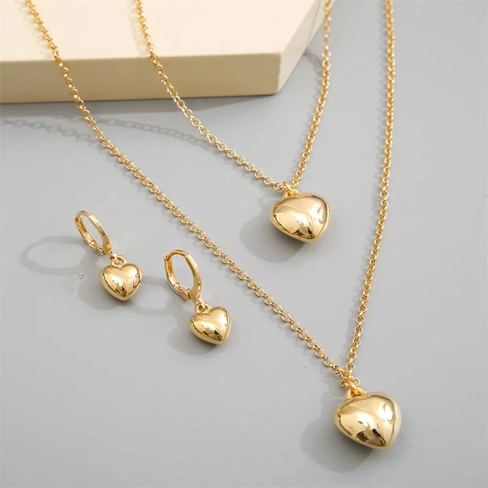 BowLift | Dainty Balloon Heart Necklace, Bracelet, and Earring Set