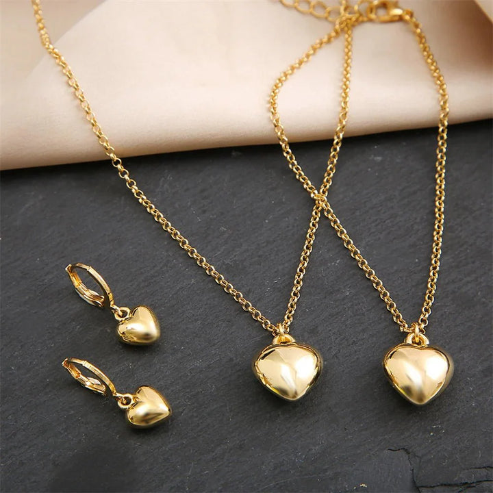BowLift | Dainty Balloon Heart Necklace, Bracelet, and Earring Set