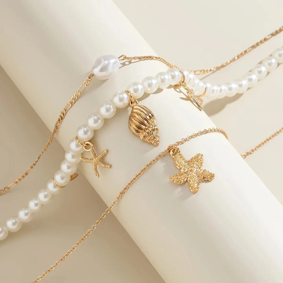 BowLift | Dainty Beach Adventure Necklace Stack