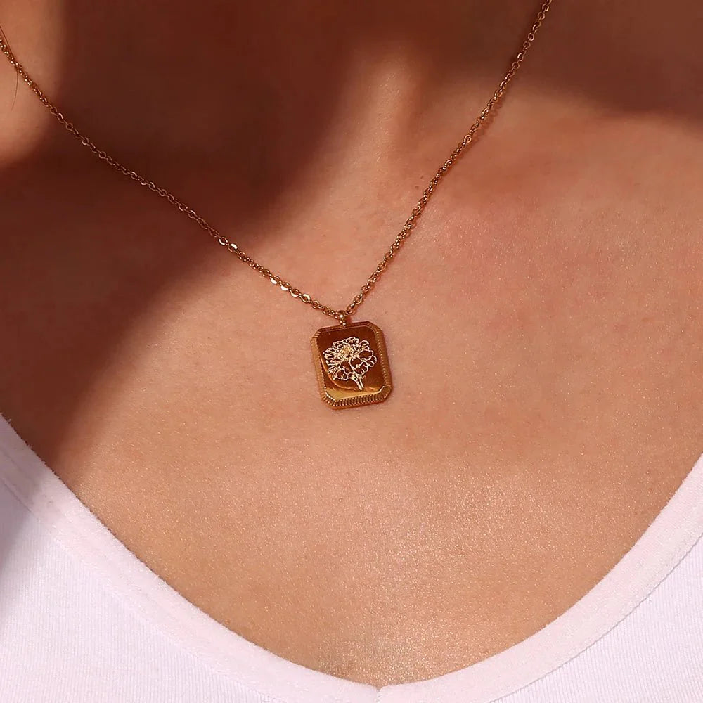 BowLift | Dainty Birth Month Flower Necklace
