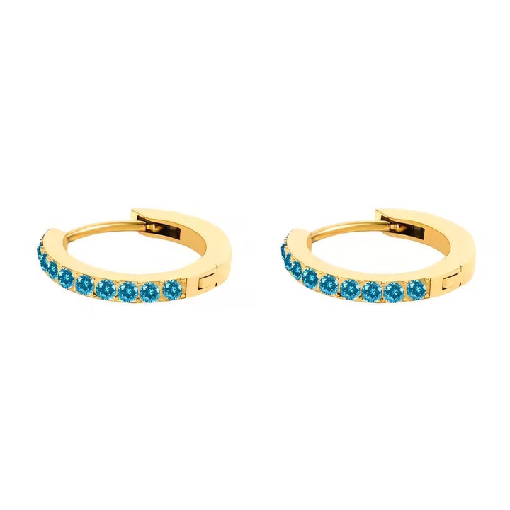 BowLift | Dainty Birthstone Hoop Huggie Earrings