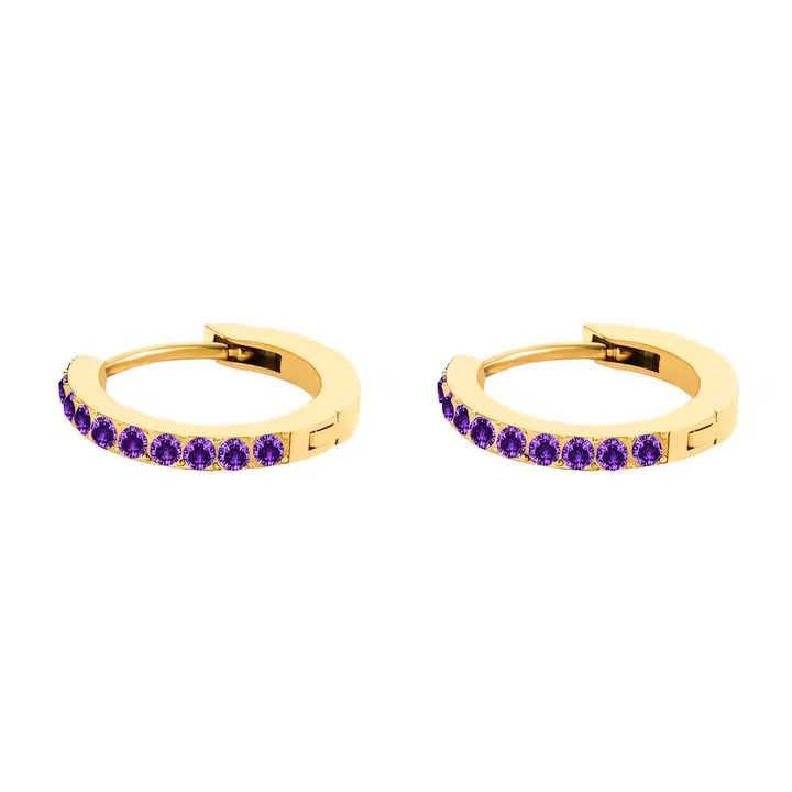 BowLift | Dainty Birthstone Hoop Huggie Earrings