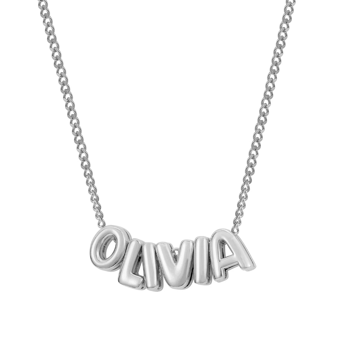 BowLift | Dainty Bubble Letter Name Necklace