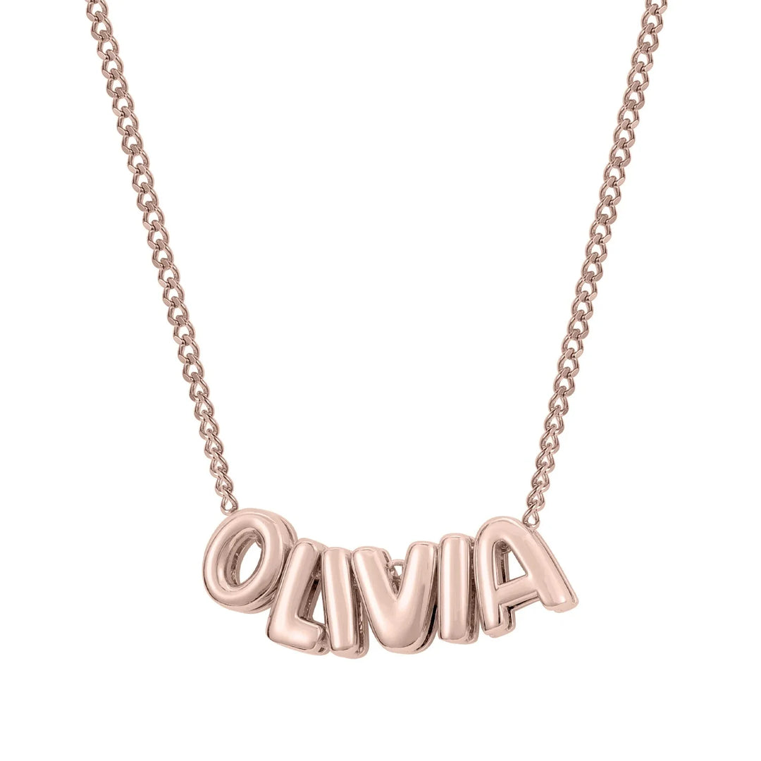 BowLift | Dainty Bubble Letter Name Necklace