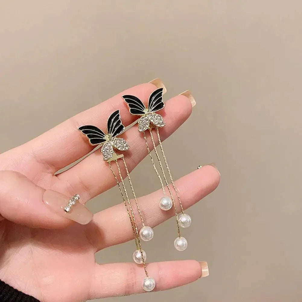 BowLift | Dainty Butterfly Dangle Earrings