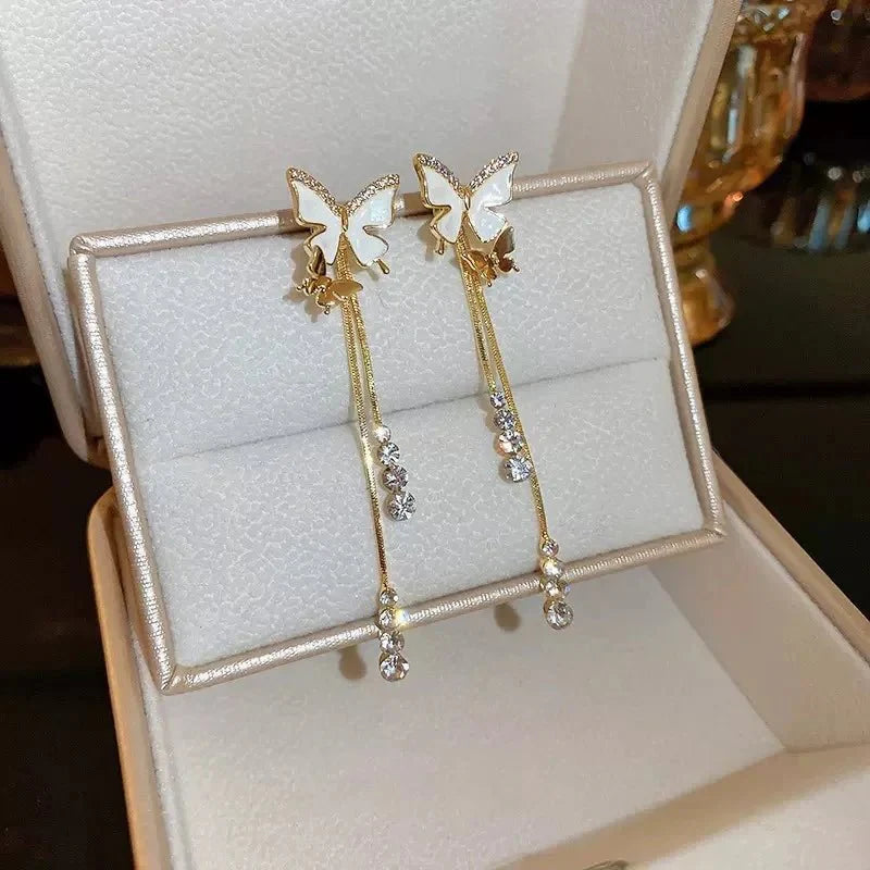 BowLift | Dainty Butterfly Dangle Earrings