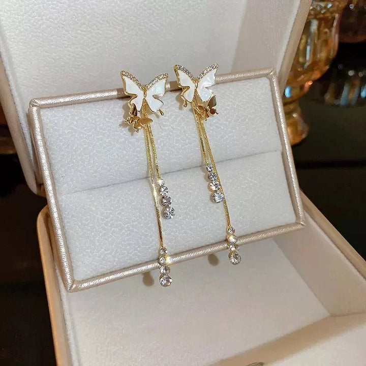 BowLift | Dainty Butterfly Dangle Earrings