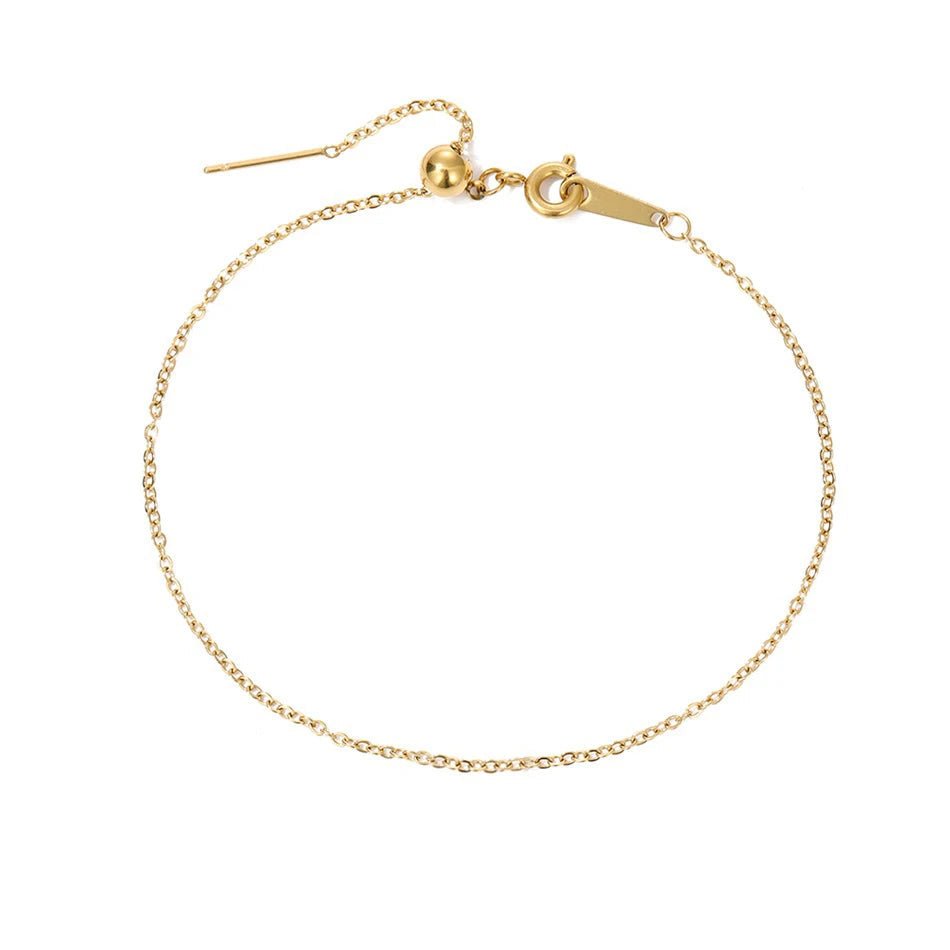 BowLift | Dainty Chain Diamond Initial Bracelet