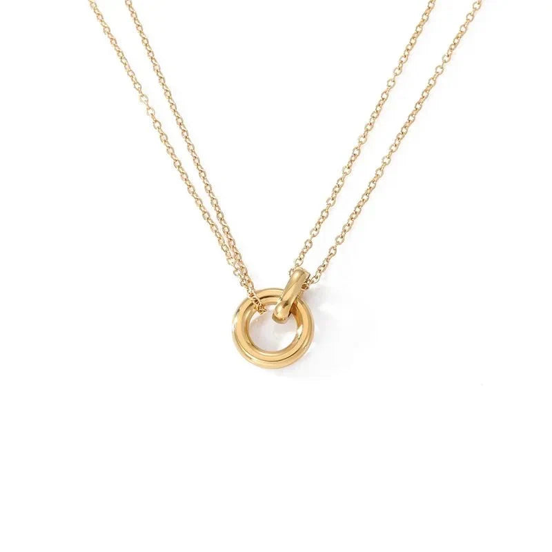 BowLift | Dainty Circular Layered Love Necklace