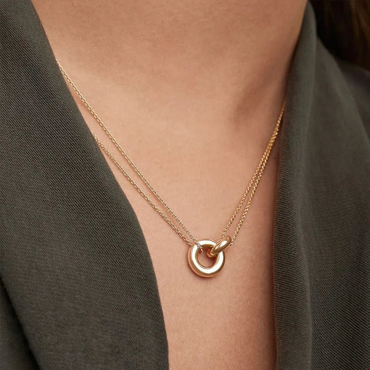 BowLift | Dainty Circular Layered Love Necklace