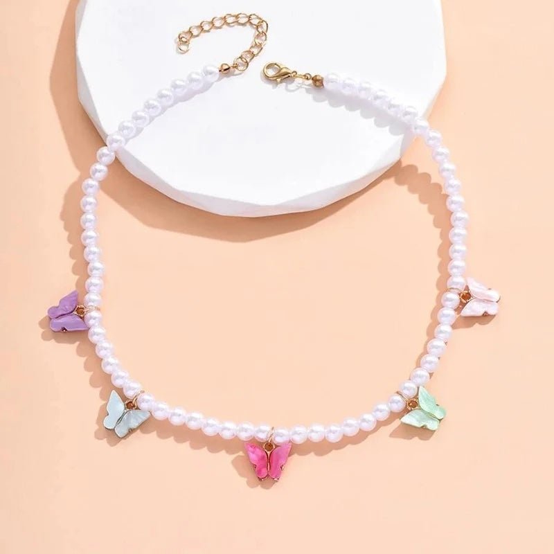 BowLift | Dainty Colorful Butterfly Choker Necklace