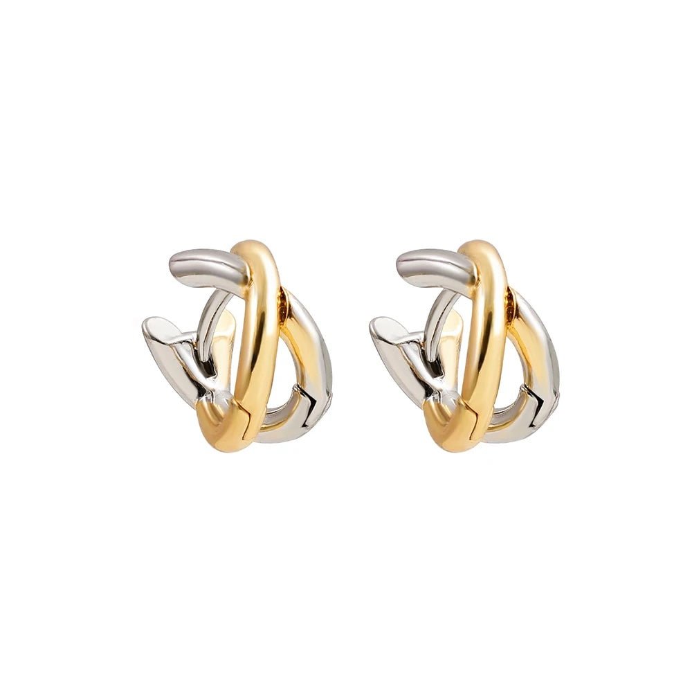 BowLift | Dainty Criss Cross Contrast Earrings