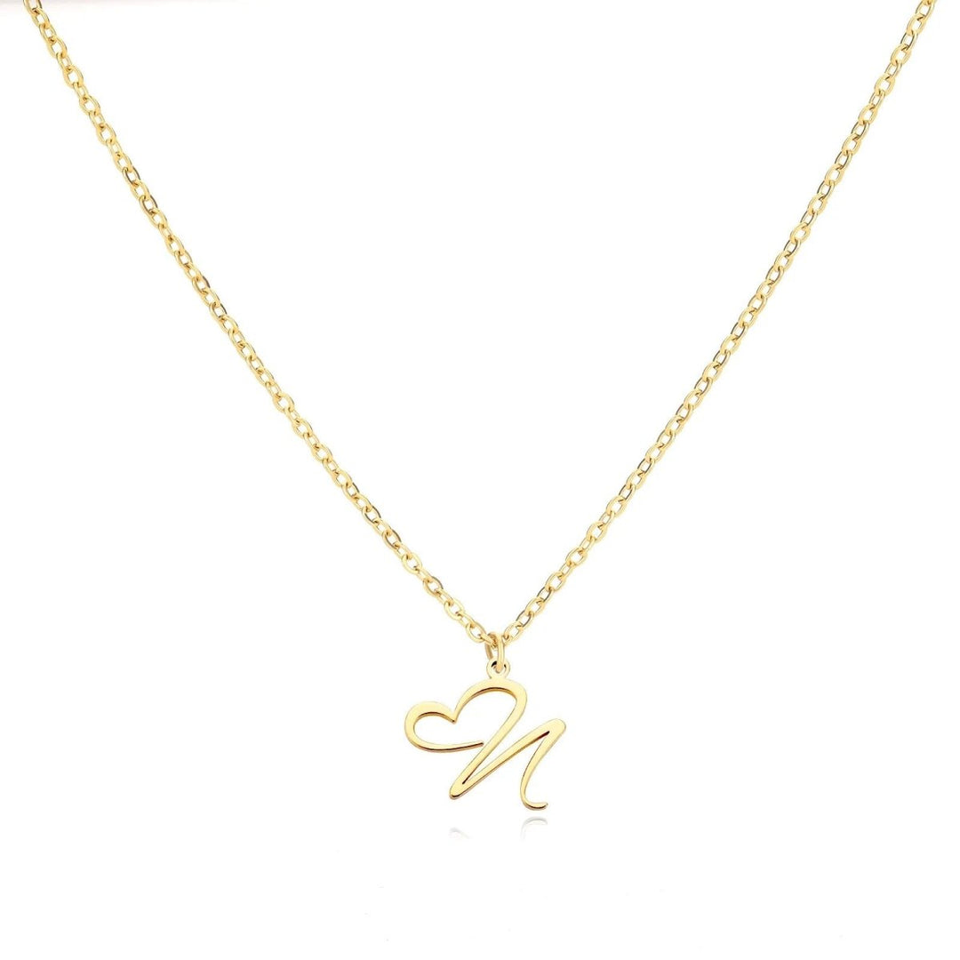 BowLift | Dainty Heart Letter Initial Necklace
