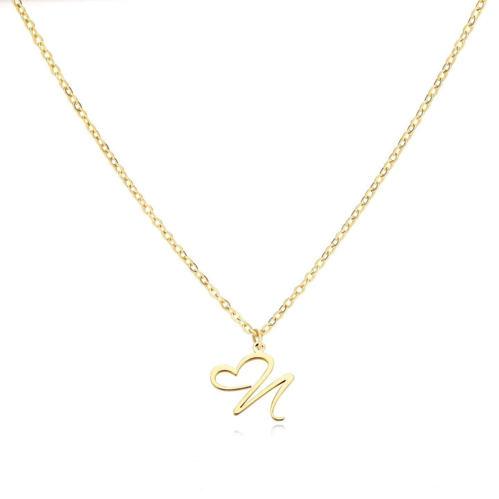 BowLift | Dainty Heart Letter Initial Necklace