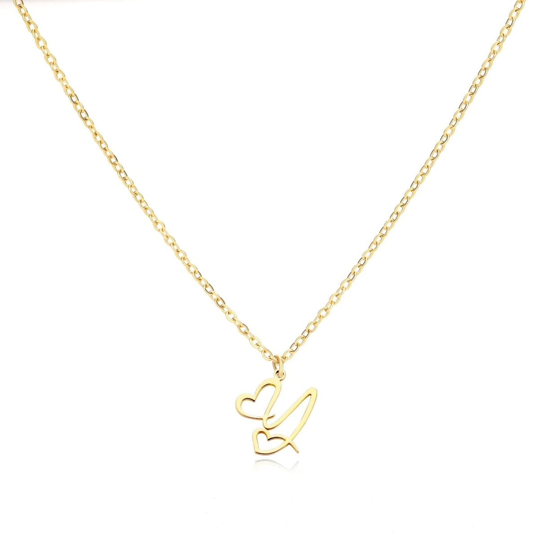 BowLift | Dainty Heart Letter Initial Necklace
