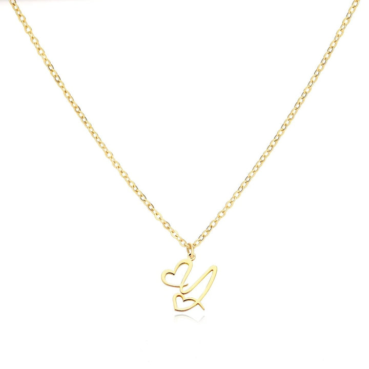 BowLift | Dainty Heart Letter Initial Necklace