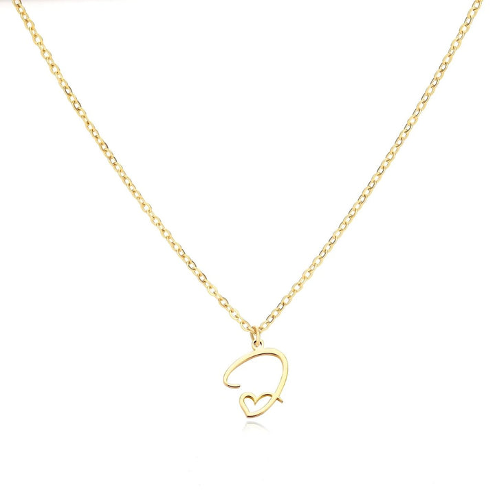 BowLift | Dainty Heart Letter Initial Necklace