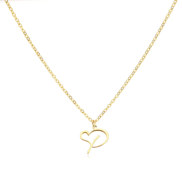 BowLift | Dainty Heart Letter Initial Necklace