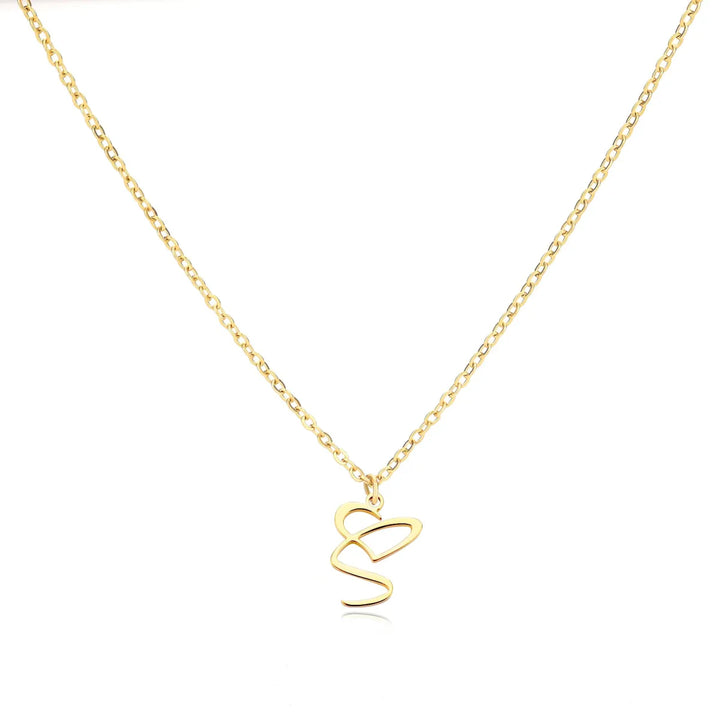 BowLift | Dainty Heart Letter Initial Necklace