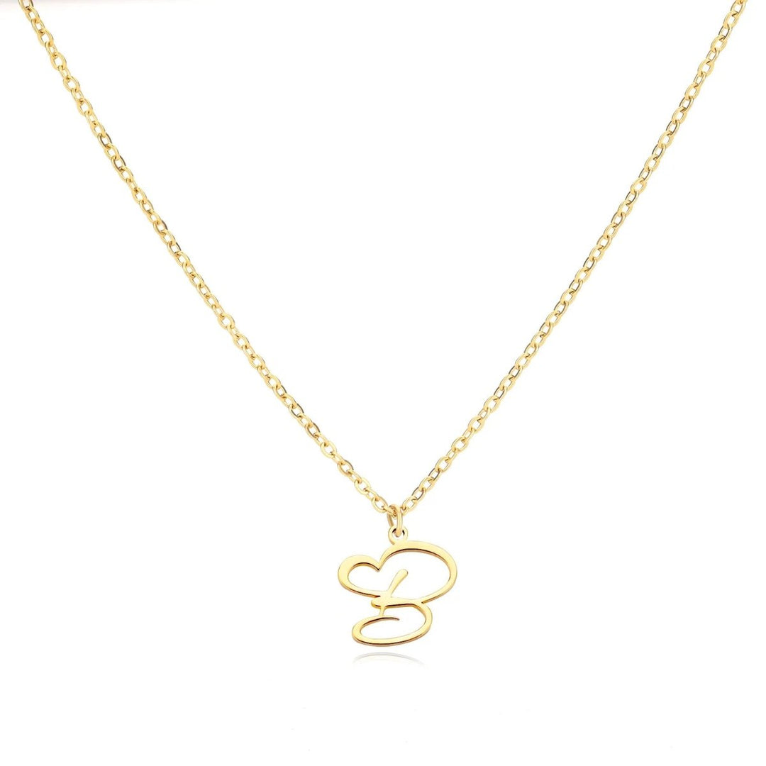 BowLift | Dainty Heart Letter Initial Necklace